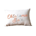 OKLAHOMA STATE STITCHED SCRIPT PILLOW