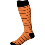 ORANGE WIDE STRIPE SOCK