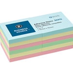 ADHESIVE NOTES - 3x3, PASTEL, 12 PACK