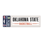 OKLAHOMA STATE BASKETBALL 3X7 DECAL