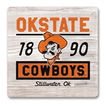 OKSTATE RELAXED SCHOLAR SQUARE WOOD MAGNET