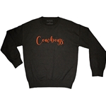 SEQUIN COWBOYS ON BLACK SWEATER