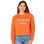 METALLIC ROPE OKLAHOMA STATE RAGLAN SLEEVE CREWNECK