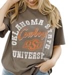 OKLAHOMA STATE UNIVERSITY THRIFTED SHORT SLEEVE TEE