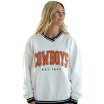 CHENILLE COWBOYS VARSITY V NECK