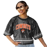 COWBOYS PETEHEAD ALL OVER SEQUIN CROPPED JERSEY