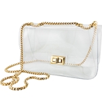 CLEAR CONVERTABLE CROSSBODY GOLD