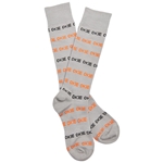 GREY OKIE TEXT SOCK