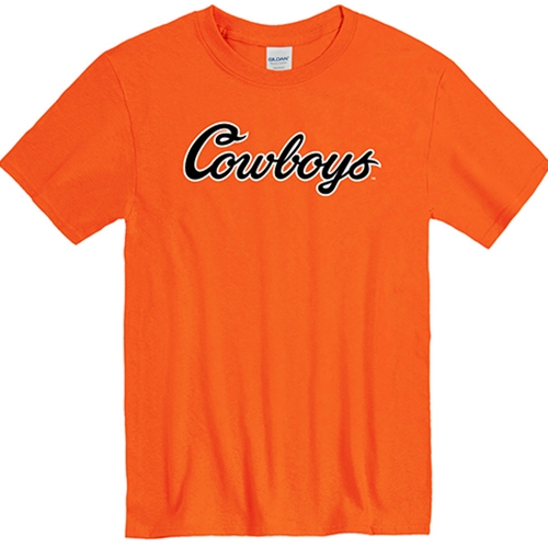 Osu Cowboys Classic Script V-Neck T-Shirt Orange Orange / Large