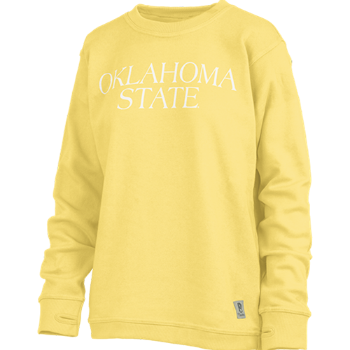 OSU Cowboys 80s White Cropped Corded Crew Sweatshirt – shoplivylu