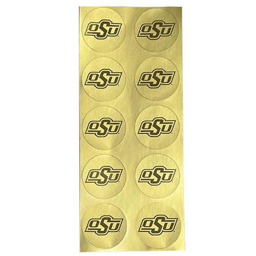 OSU GOLD STICKERS 10 PER SHEET