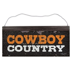 COWBOY COUNTRY TIN SIGN