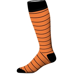 ORANGE WIDE STRIPE SOCK