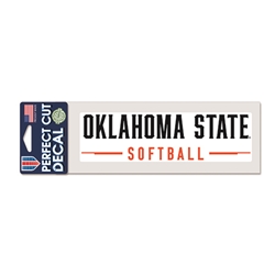 OKLAHOMA STATE SOFTBALL 3X7 DECAL