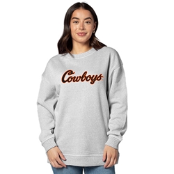 HEATHER GREY CREW NECK COWBOYS