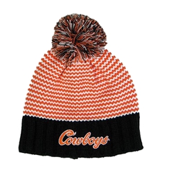 MINI CHEVRON ORANGE/WHITE BEANIE