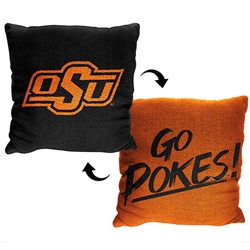 OKSTATE REVERSIBLE JACQUARD PILLOW