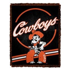 OKLAHOMA STATE JACQUARD BLANKET