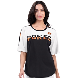 POKES BOATNECK SHORT SLEEVE TOP