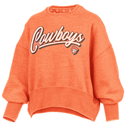 COWBOYS SCRIPT DOLMAN SLEEVE CREWNECK