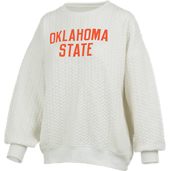 OKLAHOMA STATE CHEVRON QUILTED CREWNECK