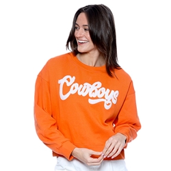 COWBOYS SCRIPT CHENILLE LETTER SWEATSHIRT