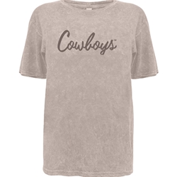 COWBOYS SCRIPT MINERAL WASH TEE