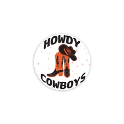 HOWDY COWBOYS BUTTON