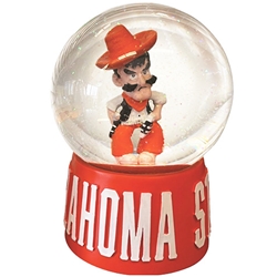 OKLAHOMA STATE SNOW GLOBE