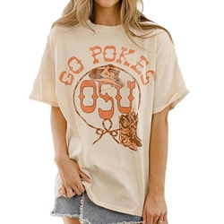 OSU COWBOY BOOTS THRIFTED SHORT SLEEVE TEE