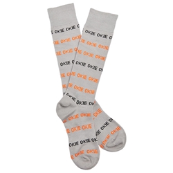 GREY OKIE TEXT SOCK