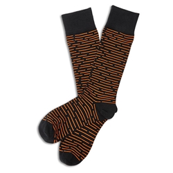 BLACK BROKEN STRIP SOCK