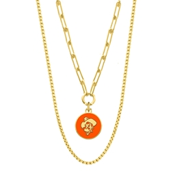 PETEHEAD DOUBLE CHAIN NECKLACE