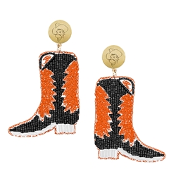 PETEHEAD BEAD BOOTS EARRINGS