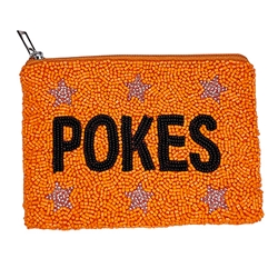 FAN GLAM POKES BEADED COIN BAG