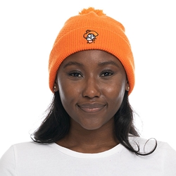 PETEHEAD ORANGE PUFF BEANIE