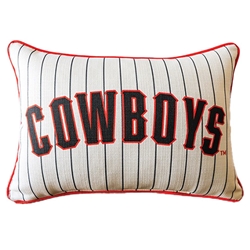 OKLAHOMA STATE COWBOYS PIN STRIPE PILLOW